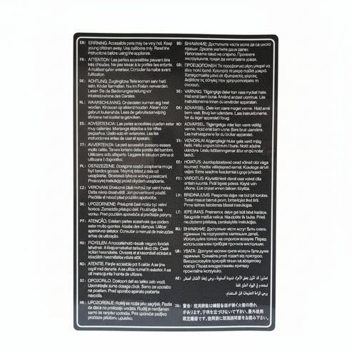 Broil King LABEL MULTIPLE LANGUAGE EUROPE