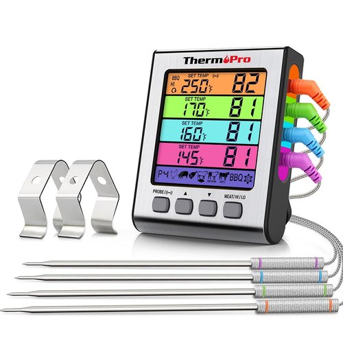 ThermoPro TP17H Kernthermometer, 4 Messfühler, Grillzubehör