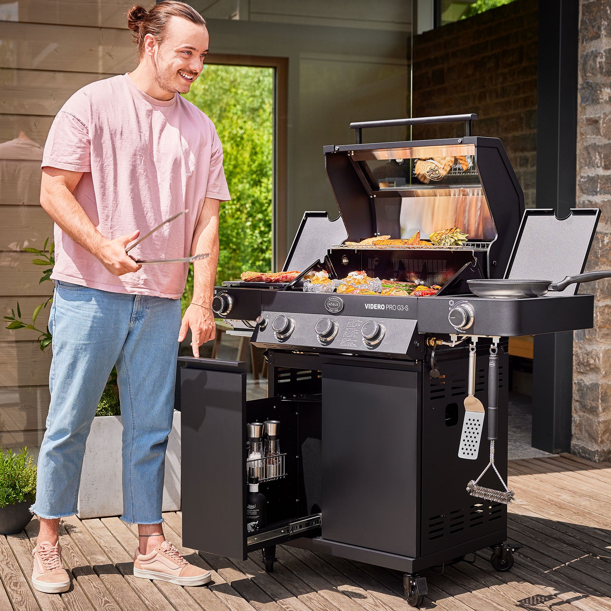 Rösle Videro Pro G3-S Vario+ 50mbar, Grillrost aus Gusseisen, für 1 - 8 Personen, Detailansicht 11