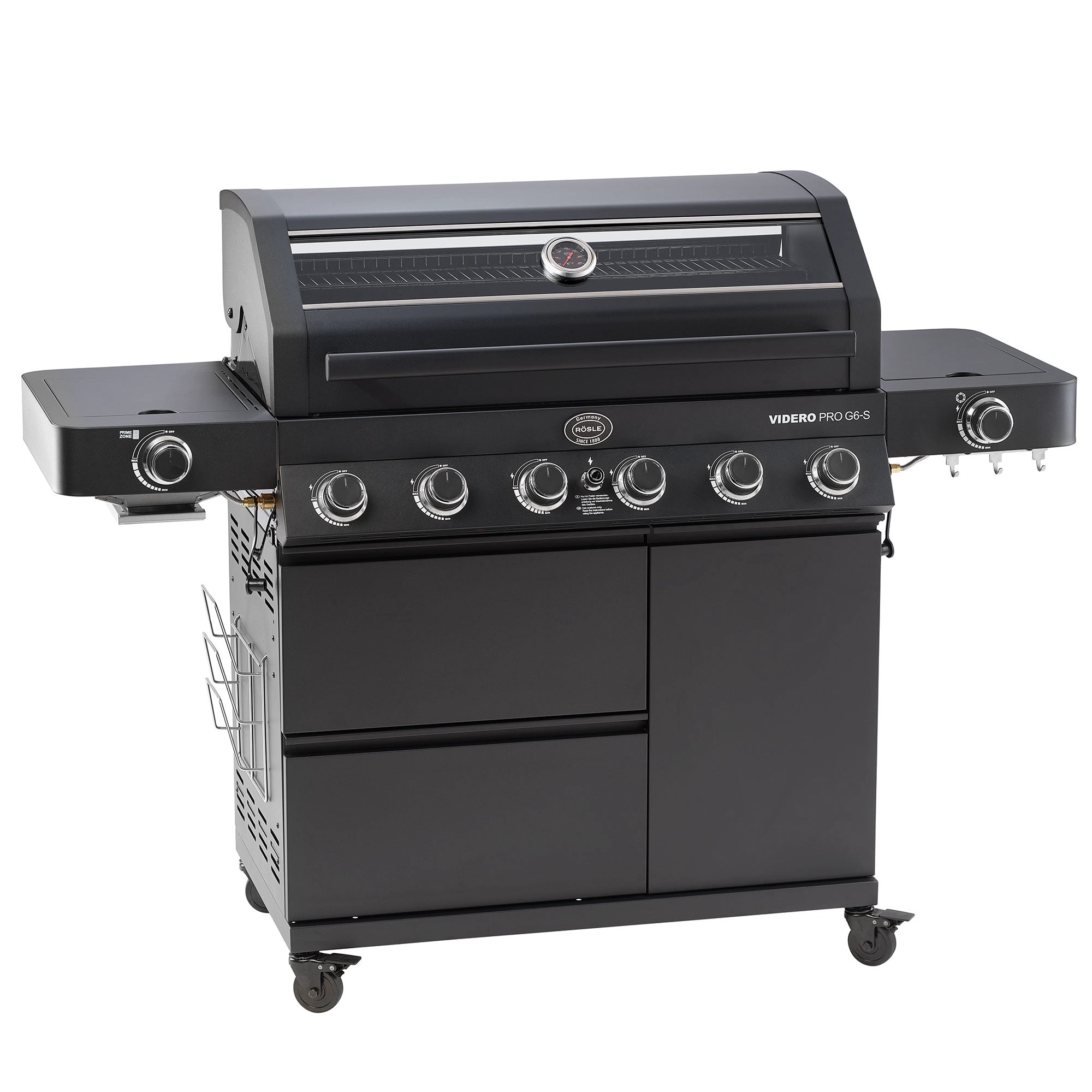 Rösle Videro Pro G6-S Vario+ 50mbar, Grillrost aus Gusseisen, für 1 - 20 Personen