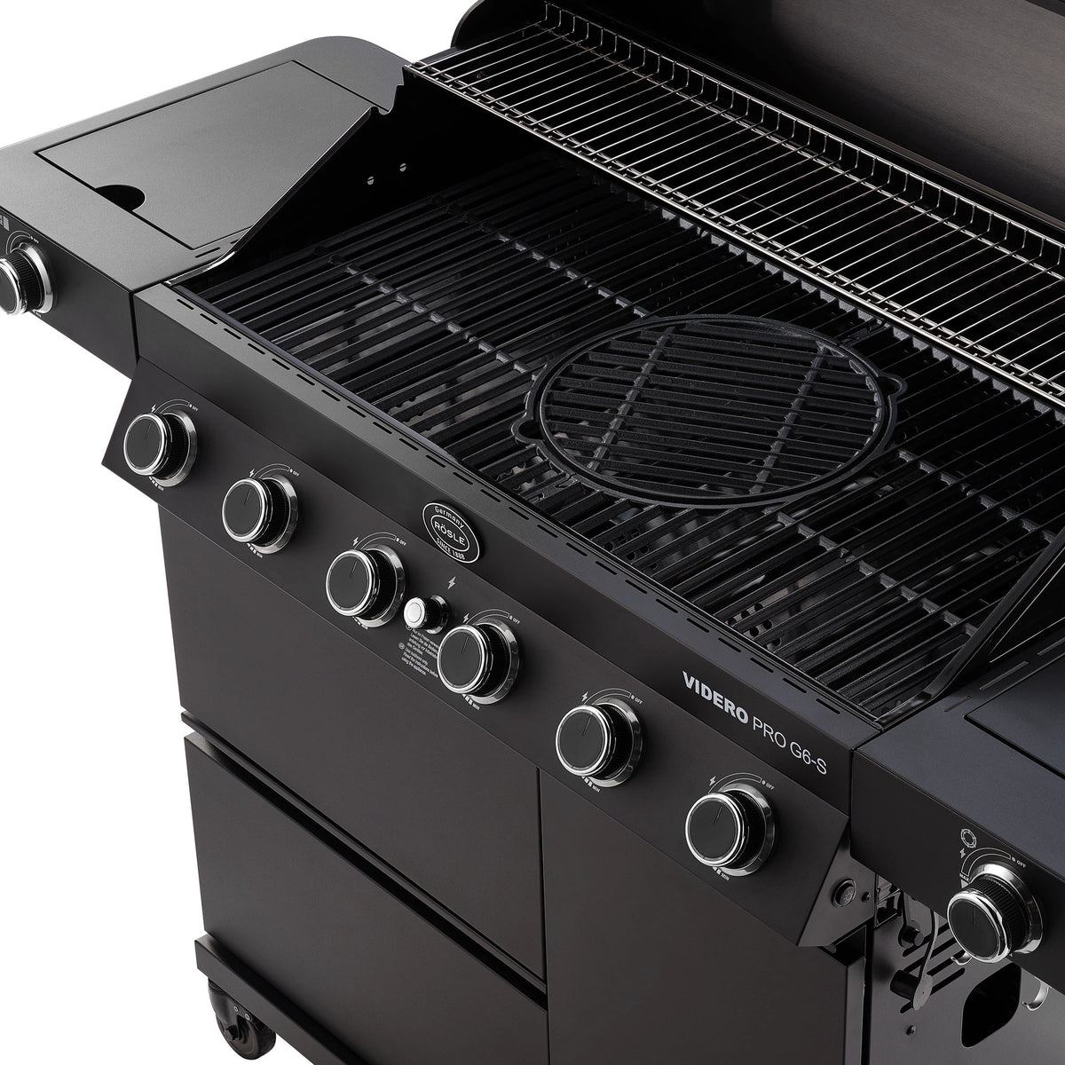 Rösle Videro Pro G6-S Vario+ 50mbar, Grillrost aus Gusseisen, für 1 - 20 Personen, Detailansicht 3