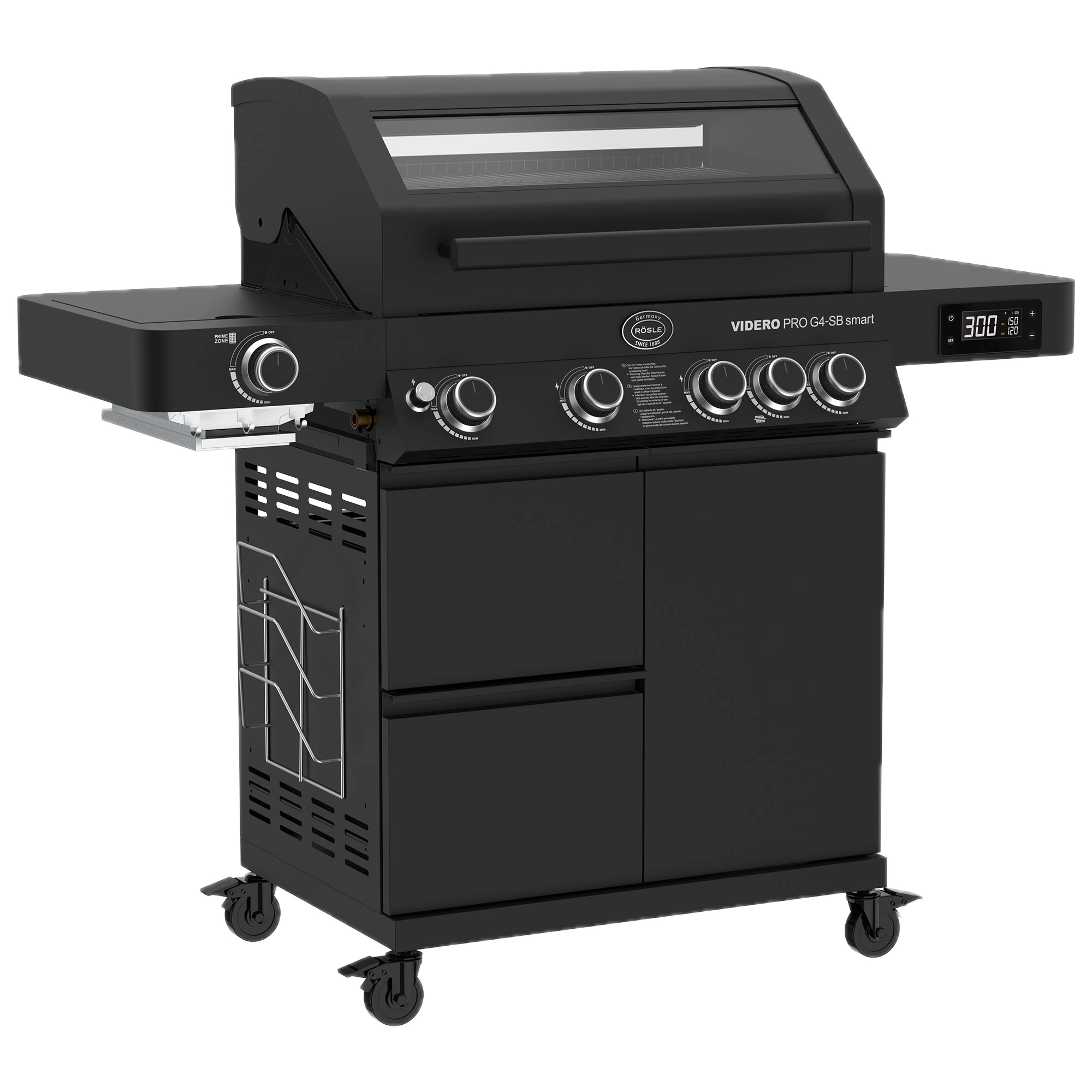 Rösle Videro Pro G4-SB smart Vario+ 50mbar, Grillrost aus Gusseisen, für 1 - 12 Personen, Detailansicht 2