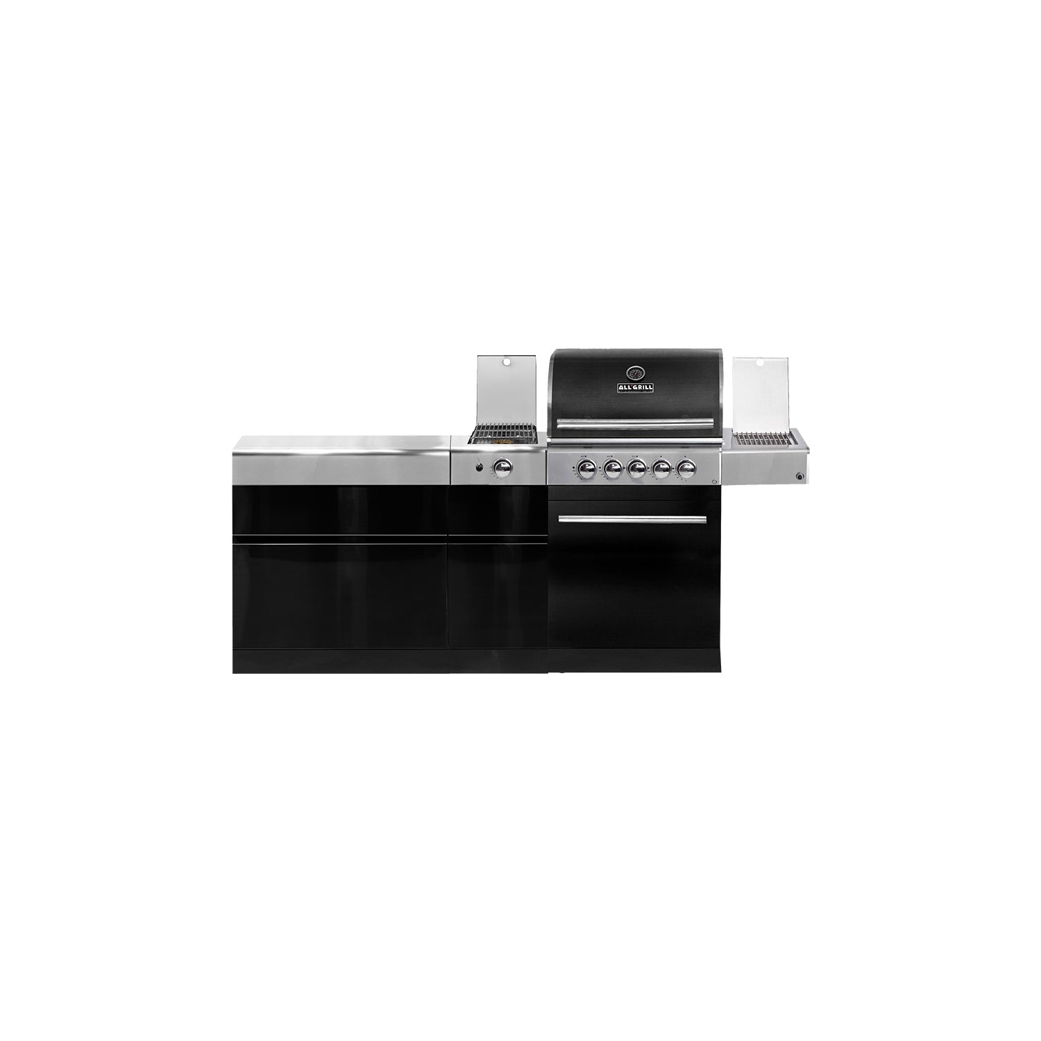 ALL'GRILL CHEF M Black Outdoor-Set-Kombi S3, Grillrost aus Edelstahl, für 1 - 8 Personen