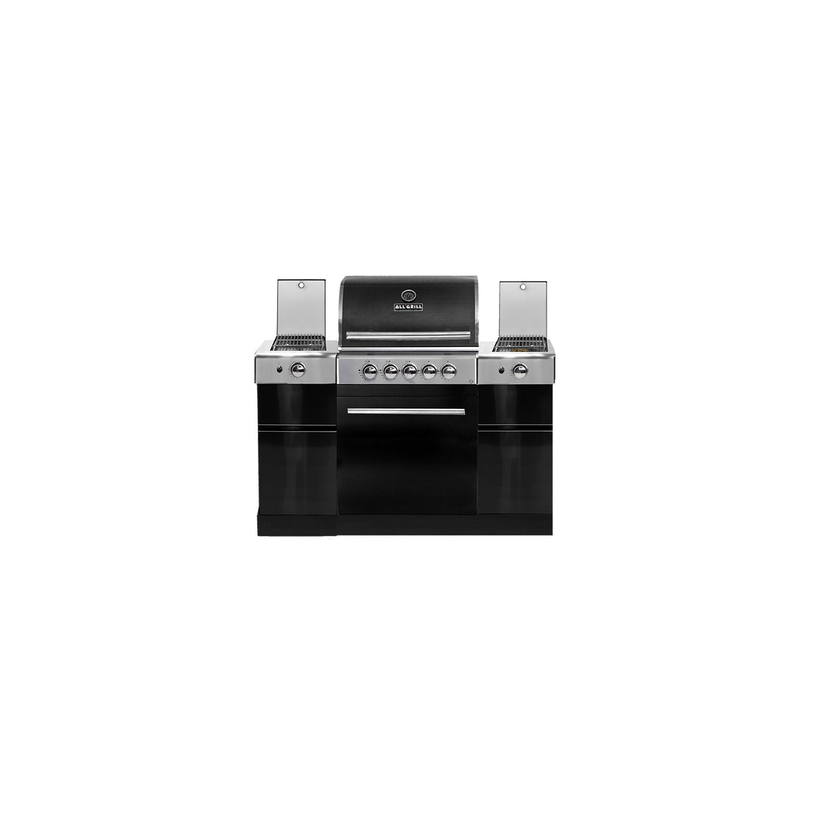 ALL'GRILL CHEF M Black Outdoor-Set-Kombi S6, Grillrost aus Edelstahl, für 1 - 8 Personen