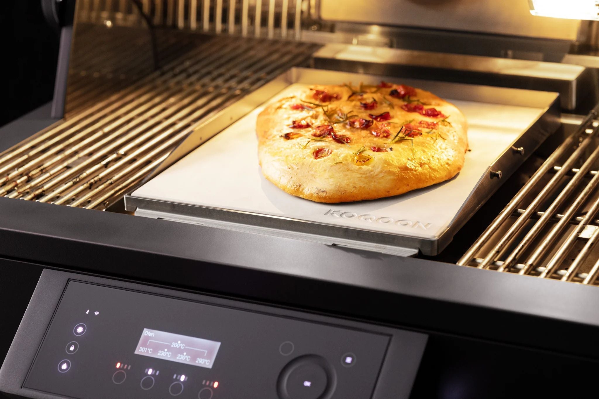 KOQOON Pizzastein incl. Grundrahmen, Grillzubehör, Detailansicht 5