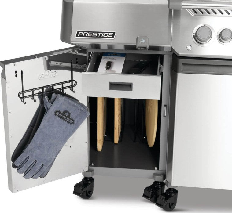 Napoleon Prestige Seitenschränke - Edelstahl - 2er-Set, Grillzubehör, Detailansicht 3