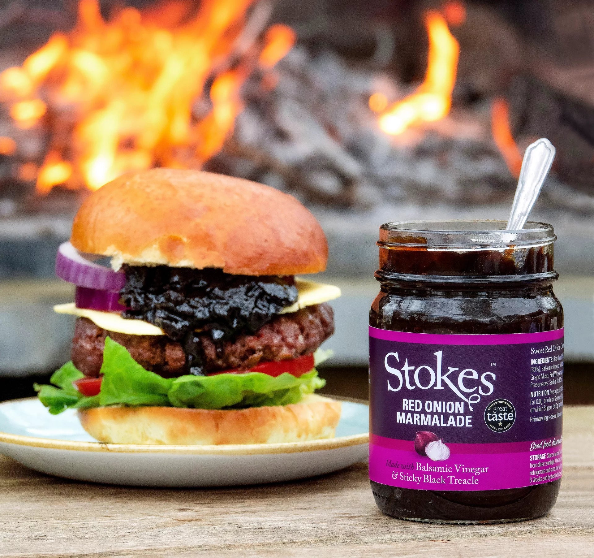 Stokes Red Onion Marmelade, 265g, weitere Lebensmittel, Detailansicht 2