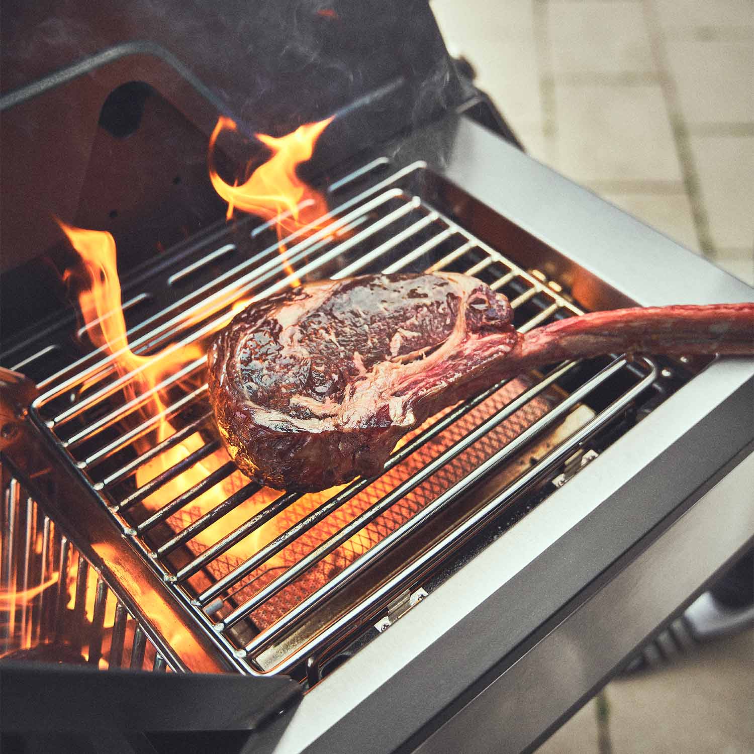 Burnhard EARL Premium-Gasgrill 3-Brenner Edelstahl mit Edelstahlrost, Grillrost, Detailansicht 6