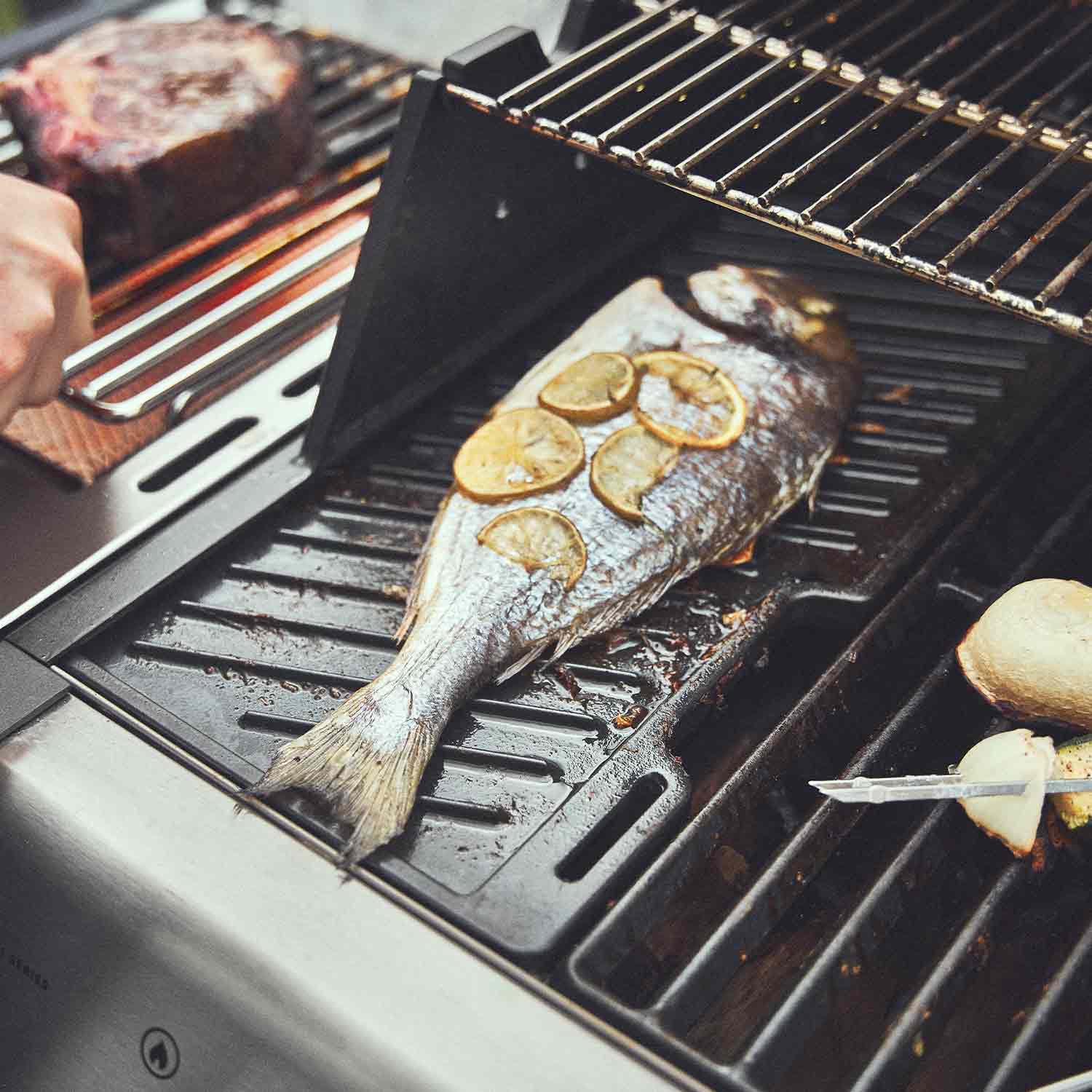 Burnhard Grillplatte Gusseisen beidseitig EARL| 43 x 19, 8 x 2 cm, Grillzubehör, Detailansicht 4