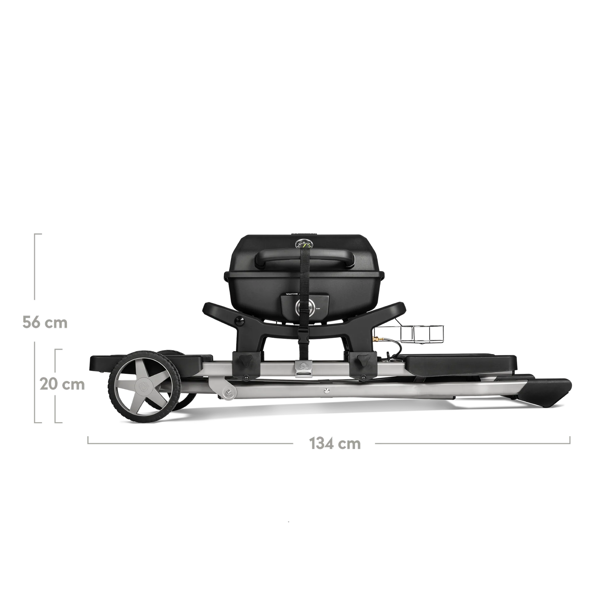 Burnhard WAYNE Jr. Balkongrill 1-Brenner inkl. Rollwagen, Detailansicht 1