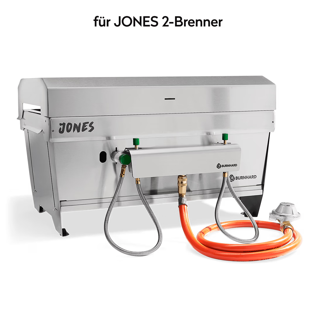 Burnhard Gasflaschen Adapter, JONES 2-Brenner, Detailansicht 1