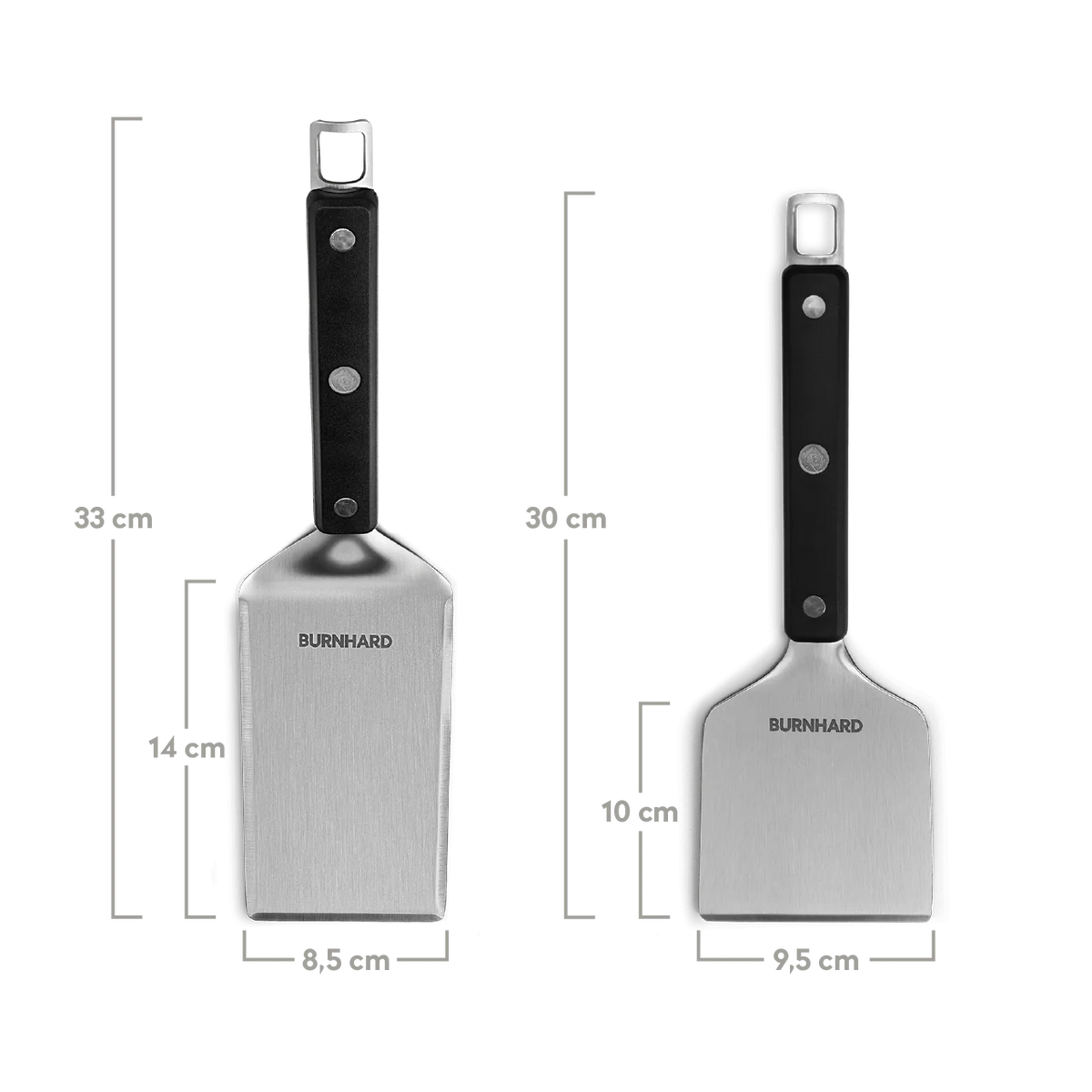 Burnhard Premium Plancha Set mit 2tlg. Grillspachtel und Grillschaber - Fred, Detailansicht 3
