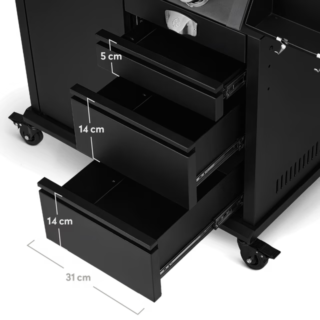 Burnhard Big EARL Premium-Gasgrill 4-Brenner Black mit Gusseisenrost, Detailansicht 4
