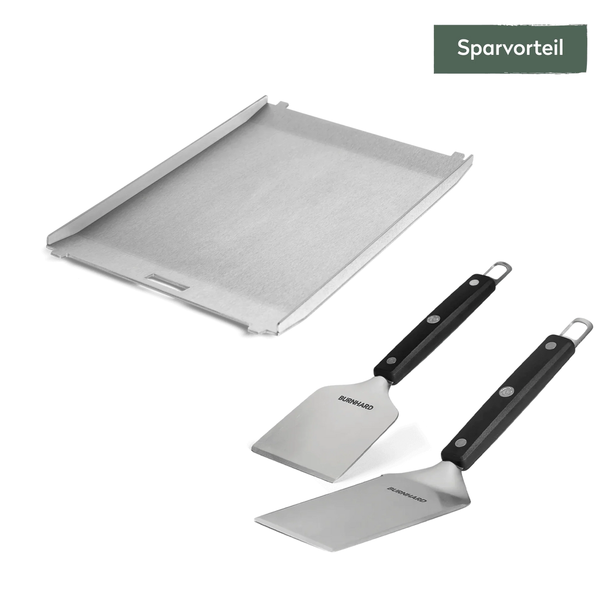 Burnhard Plancha Set mit 2tlg. Grillspachtel und Grillschaber Jones, Grillzubehör