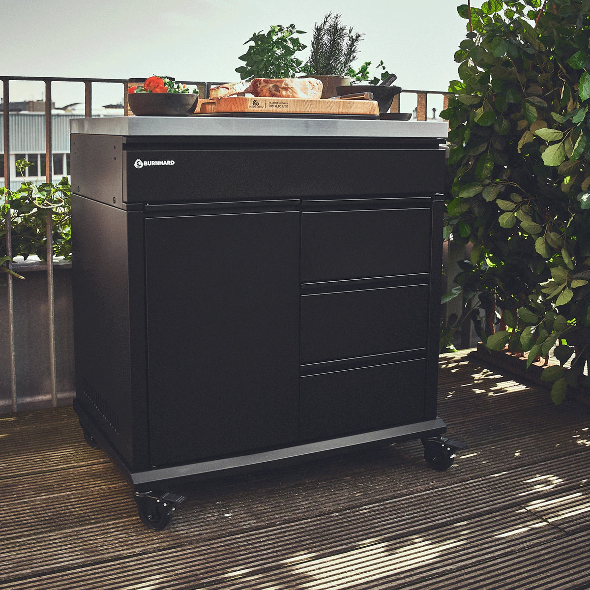 Burnhard Grill Beistellwagen schwarz, Detailansicht 5