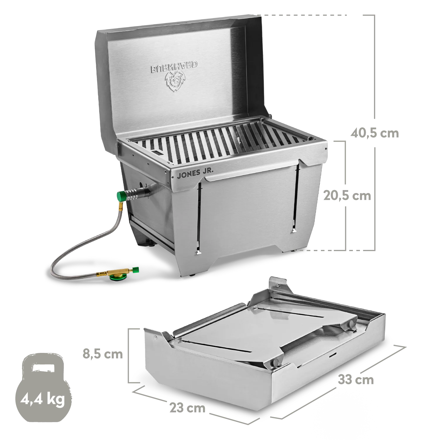 Burnhard JONES Jr. mit Gasflaschenadapter 2er Set, Detailansicht 4