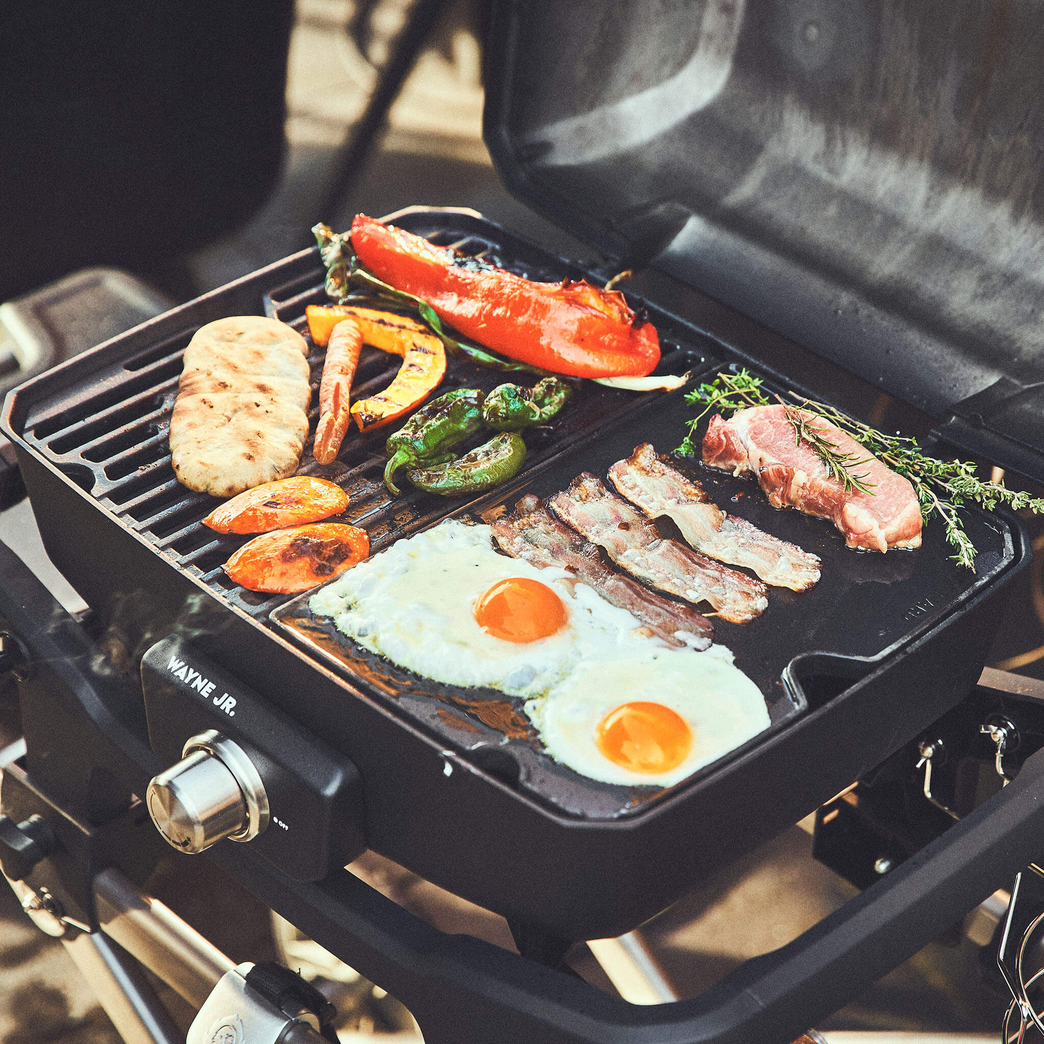 Burnhard Grillplatte Gusseisen beidseitig WAYNE Jr. 1-Brenner| 21.5 cm x 32 cm x 0.7 cm, Grillzubehör, Detailansicht 7