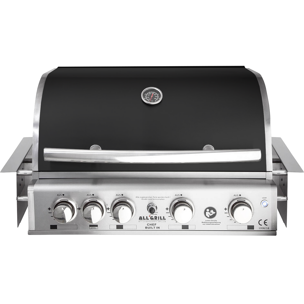 ALL'GRILL ALL’ Chef L Built-In Schwarz, Grillrost aus Edelstahl, für 1 - 12 Personen
