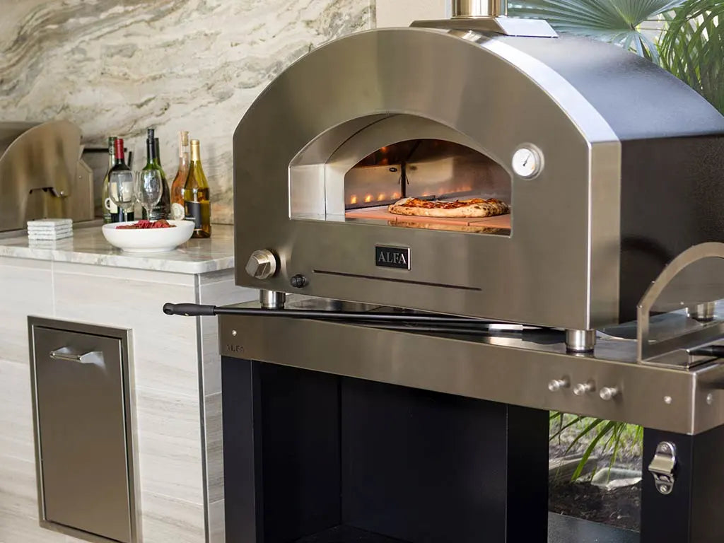 Alfa Forni Futuro 2 Pizze, Gas/ Hybrid, Silber Schwarz, Pizzaofen, Detailansicht 5