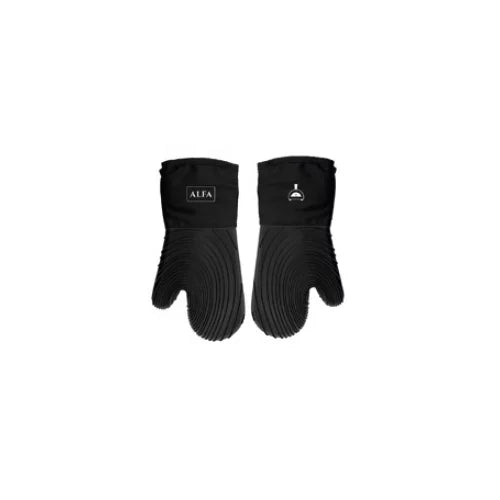 Alfa Forni Silikon Ofenhandschuhe, Schwarz - für deinen Pizzaofen