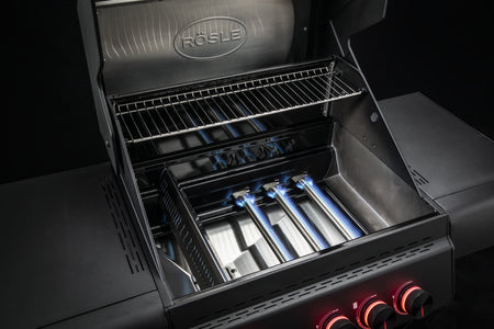 Rösle AllFlame Peer 3 Brenner Gasgrill - 50 mBar, Grillrost aus Gusseisen, für 1 - 8 Personen, Detailansicht 2