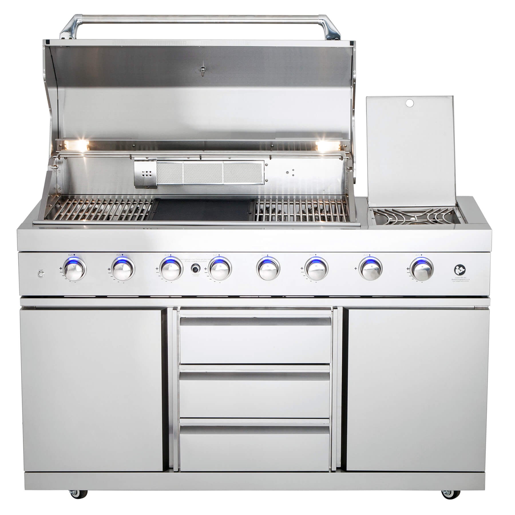 ALL'GRILL Modul Grundgrill mit Seitenbrenner inkl. Airsystem, Detailansicht 1