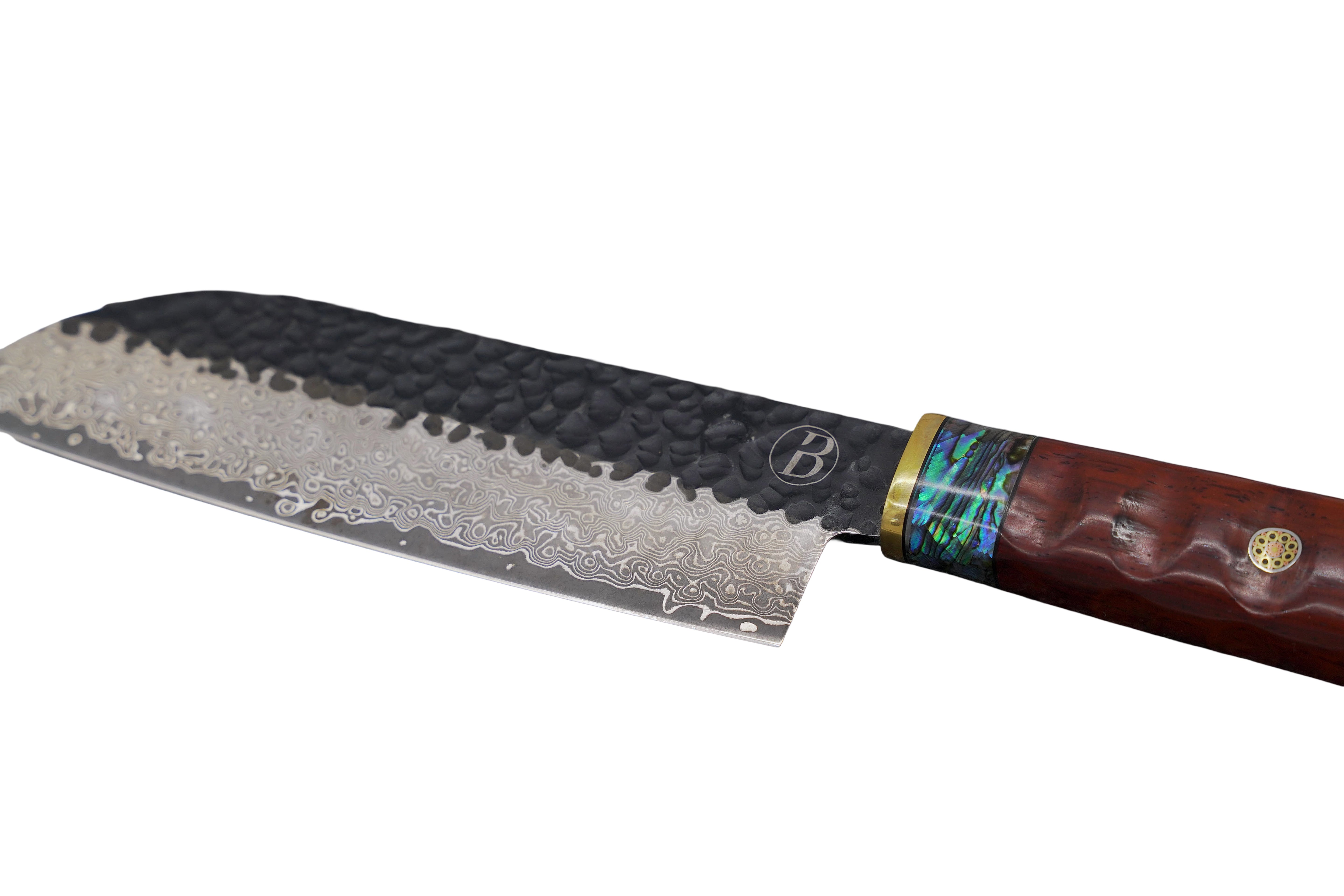 BABOSSA Heritage Santoku mit Griff aus Wüsteneisenholz, Messer, Detailansicht 1