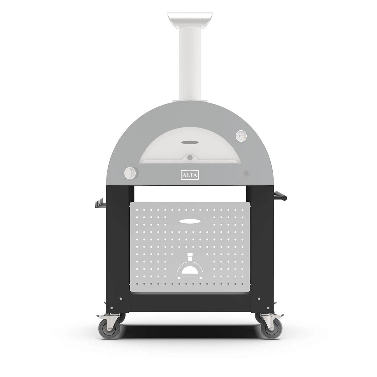 Alfa Forni Unterbau MODERNO 1 Pizze - Schwarz (BF-1P-NEGO), Pizzazubehör