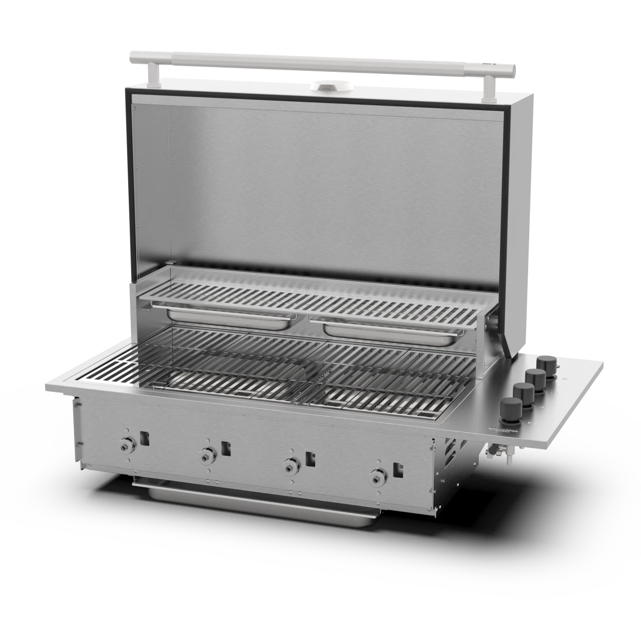Brabura Box-Q-Einbaugrill 4-Brenner Edelstahl, Detailansicht 2