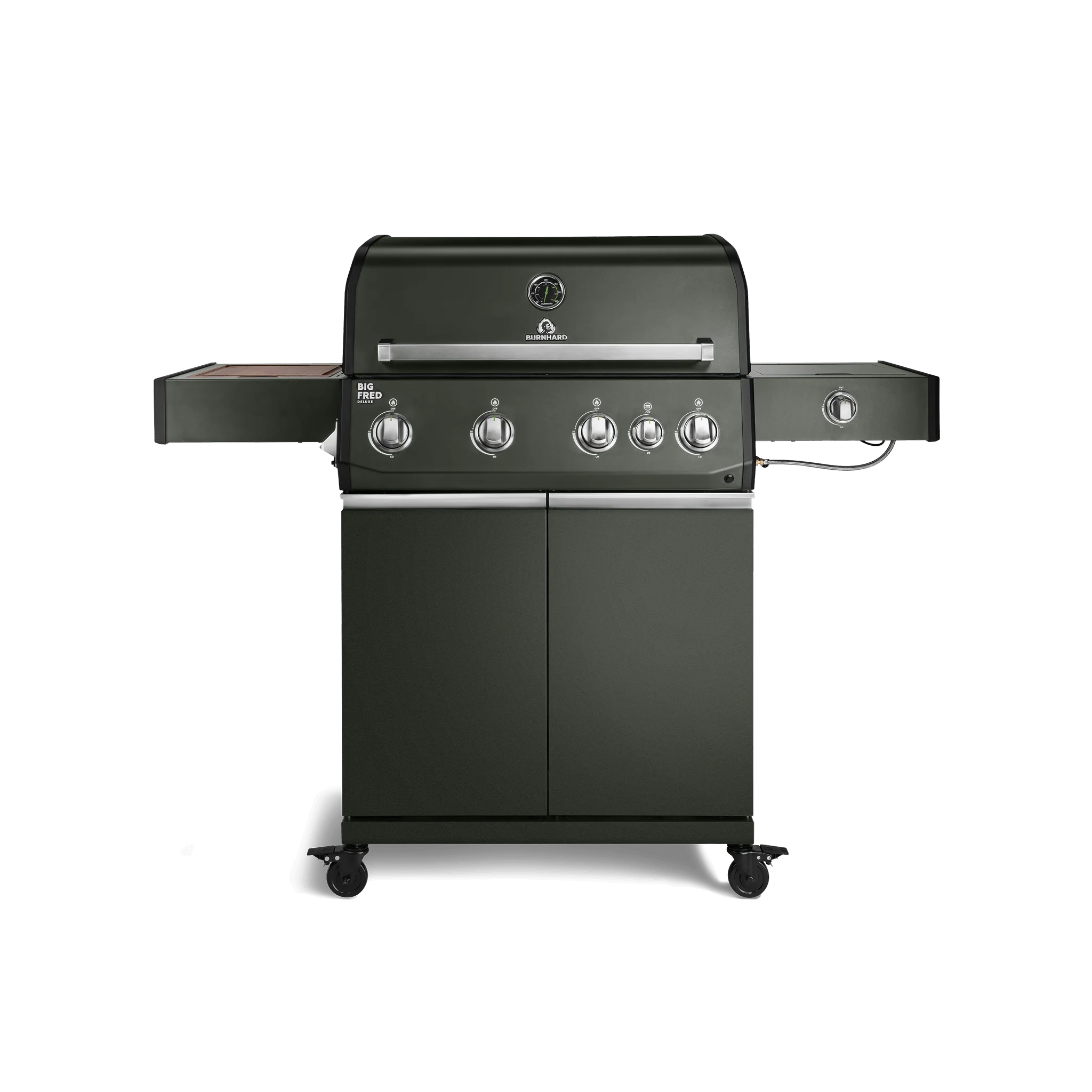 Burnhard Big FRED Deluxe Gasgrill Green Edition 4-Brenner mit Gusseisenrost Series 4