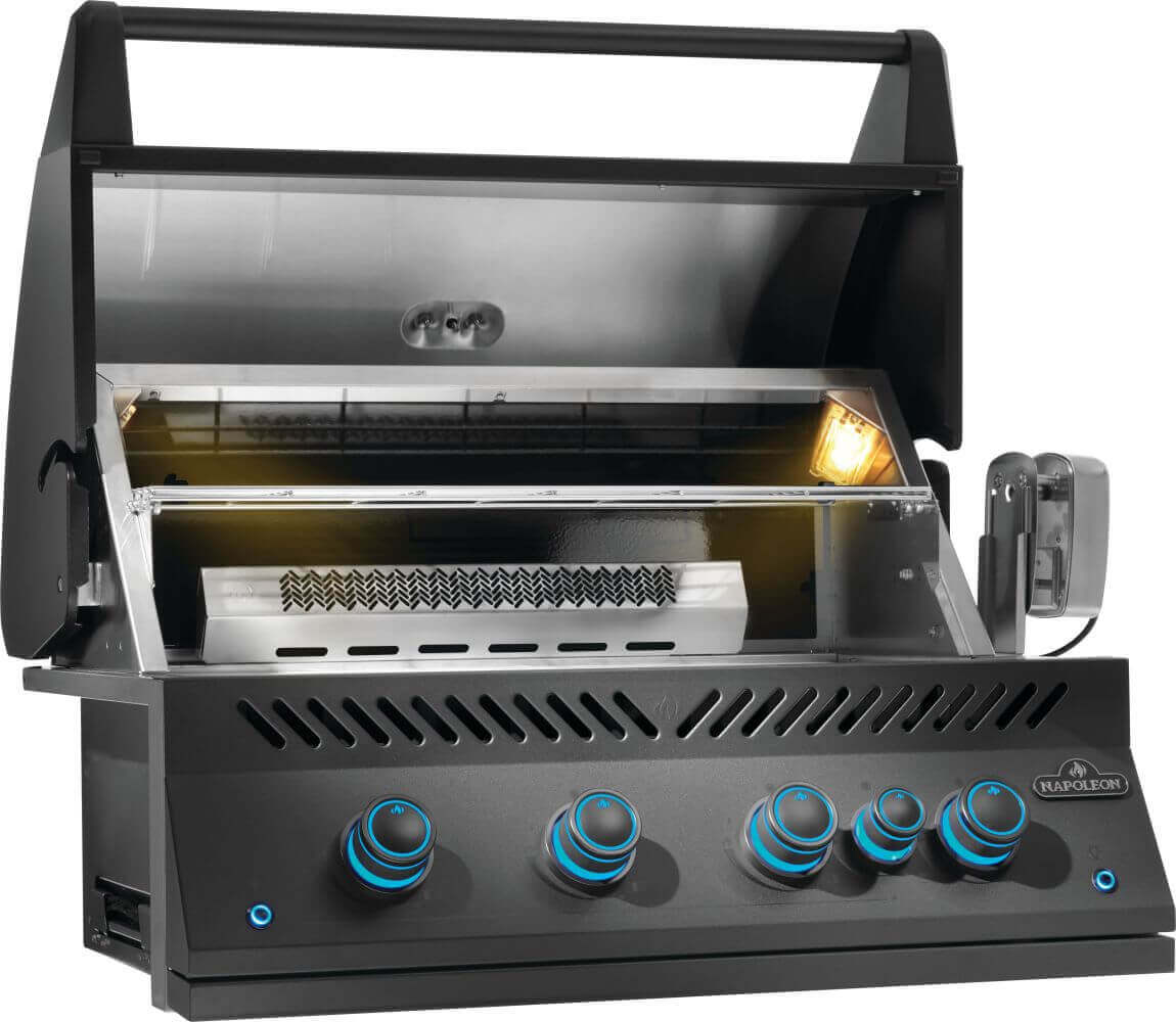 Napoleon 700-Series 32", Mattschwarz, Einbaugrill, inkl. Drehspieß, Grillrost aus Edelstahl, für 1 - 12, Detailansicht 10
