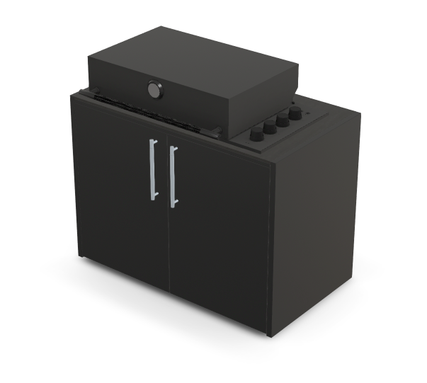Brabura Box-Q 4-Brenner schwarz| Neuestes Edelstahlmodell, Detailansicht 2