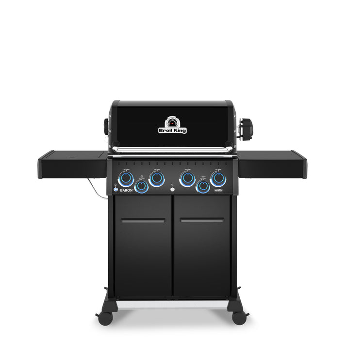 Broil King Baron 490 X Shadow Gasgrill inkl. Drehspieß/ Modell 2026, Grillrost aus Gusseisen