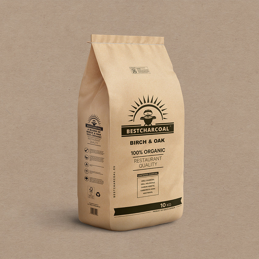 Bestcharcoal Holzkohle, Eiche & Birke 3kg