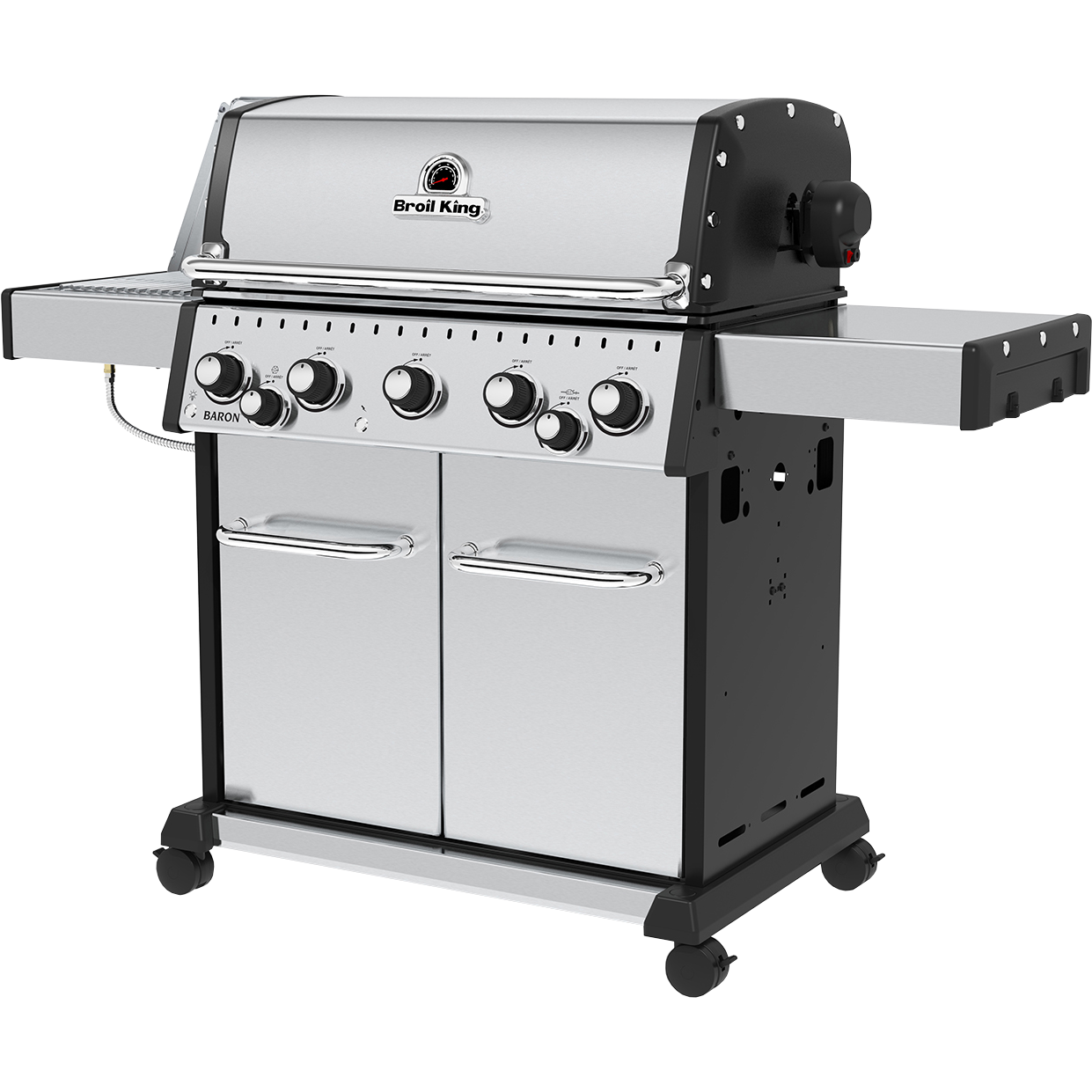 Broil King Baron S 590 IR inklusive Drehspieß & Infrarotbrenner 3/4 Ansicht
