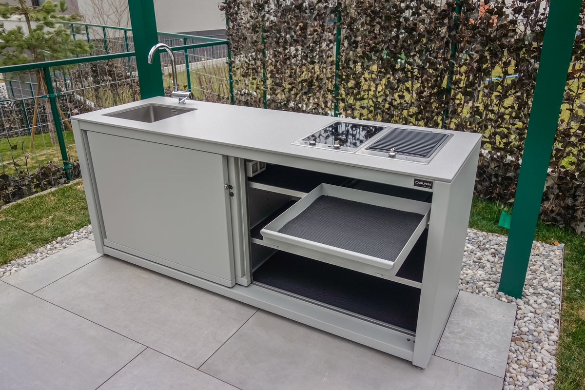 Dukin Outdoorküche Ausziehbare Schublade für CookOUT®, Außenküche, Detailansicht 4