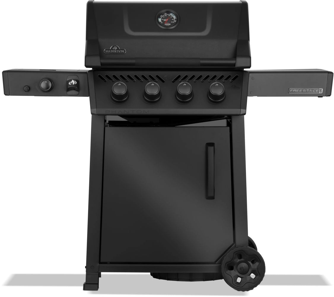 Napoleon Phantom Freestyle PRO 425, mit Edelstahlrosten, Sizzle Zone und Tür, Mattschwarz| 2026, Grillrost aus Edelstahl, für