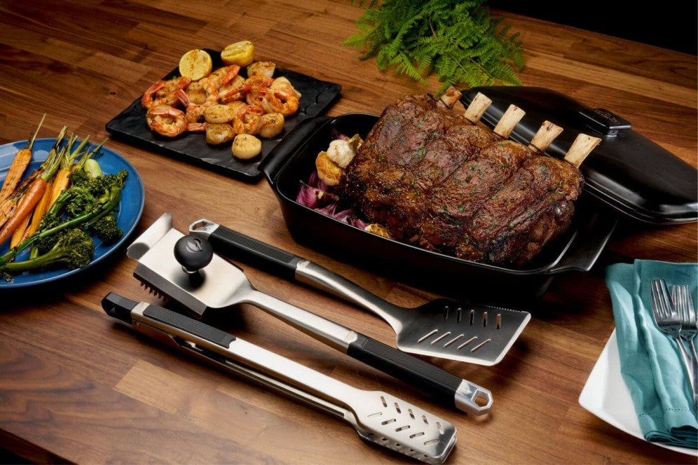 Napoleon Grillbesteckset PRO, 3-tlg. - Grillzange PRO, Grillwender PRO & Grillbürste PRO, Grillzubehör, Detailansicht 1