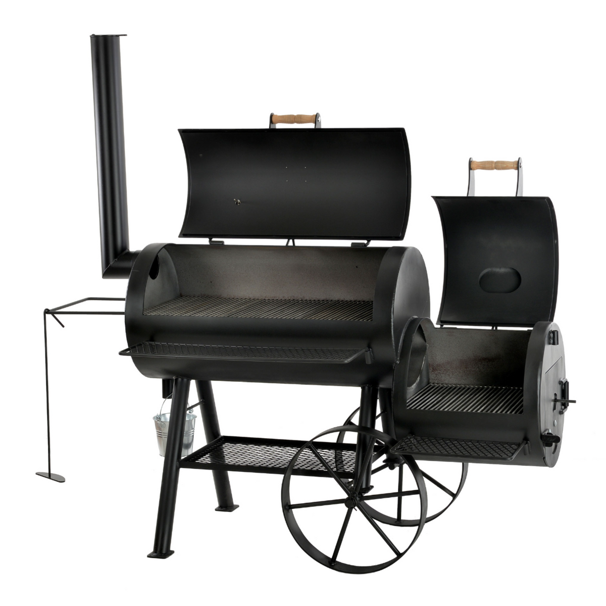 Joe´s Barbeque Smoker 20" Longhorn mit Kochplatte, Detailansicht 1
