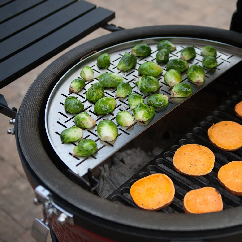 Anwendungsbild KamadoJoe Edelstahlauflage Halbrund, Classic