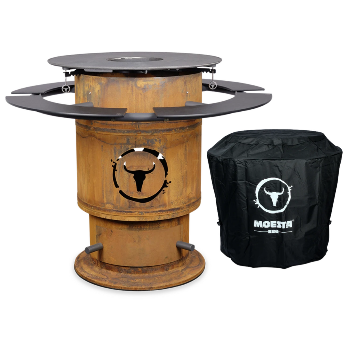 Moesta Bandit Paper Plank & BBQ-Disk inkl. Abdeckhaube, Grillbundle