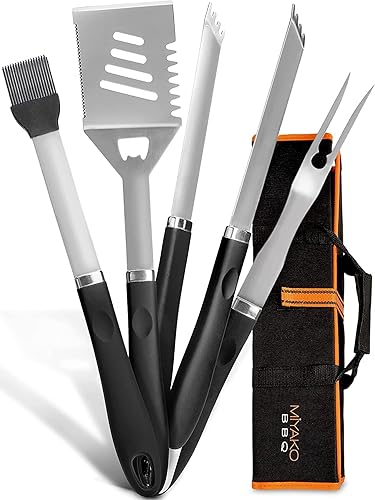 Miyako Grillbesteck-Set 4-tlg incl. Tasche, Grillzubehör