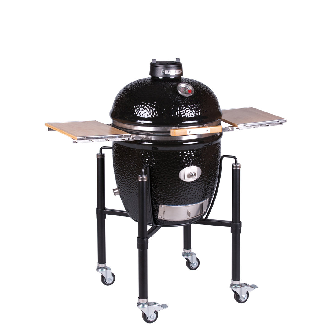 Monolith Classic Pro Serie 2.0, Schwarz, Grillrost aus Edelstahl, für 1 - 10 Personen, Detailansicht 3