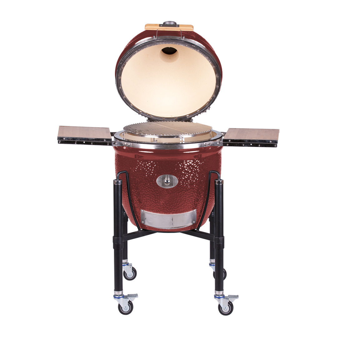 Monolith Classic Pro 2.0, Rot mit Gestell, Grillrost aus Edelstahl, für 1 - 10 Personen, Detailansicht 2