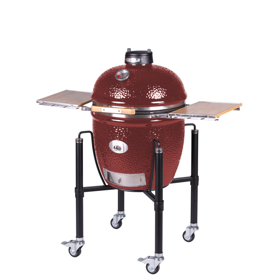 Monolith Classic Pro 2.0, Rot mit Gestell, Grillrost aus Edelstahl, für 1 - 10 Personen, Detailansicht 5