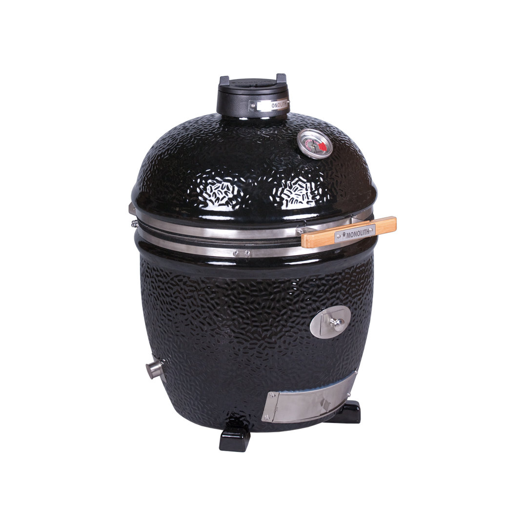 Monolith TWO.55 Kamado, Schwarz ohne Gestell, Grillrost aus Edelstahl, für 1 - 10 Personen, Detailansicht 2