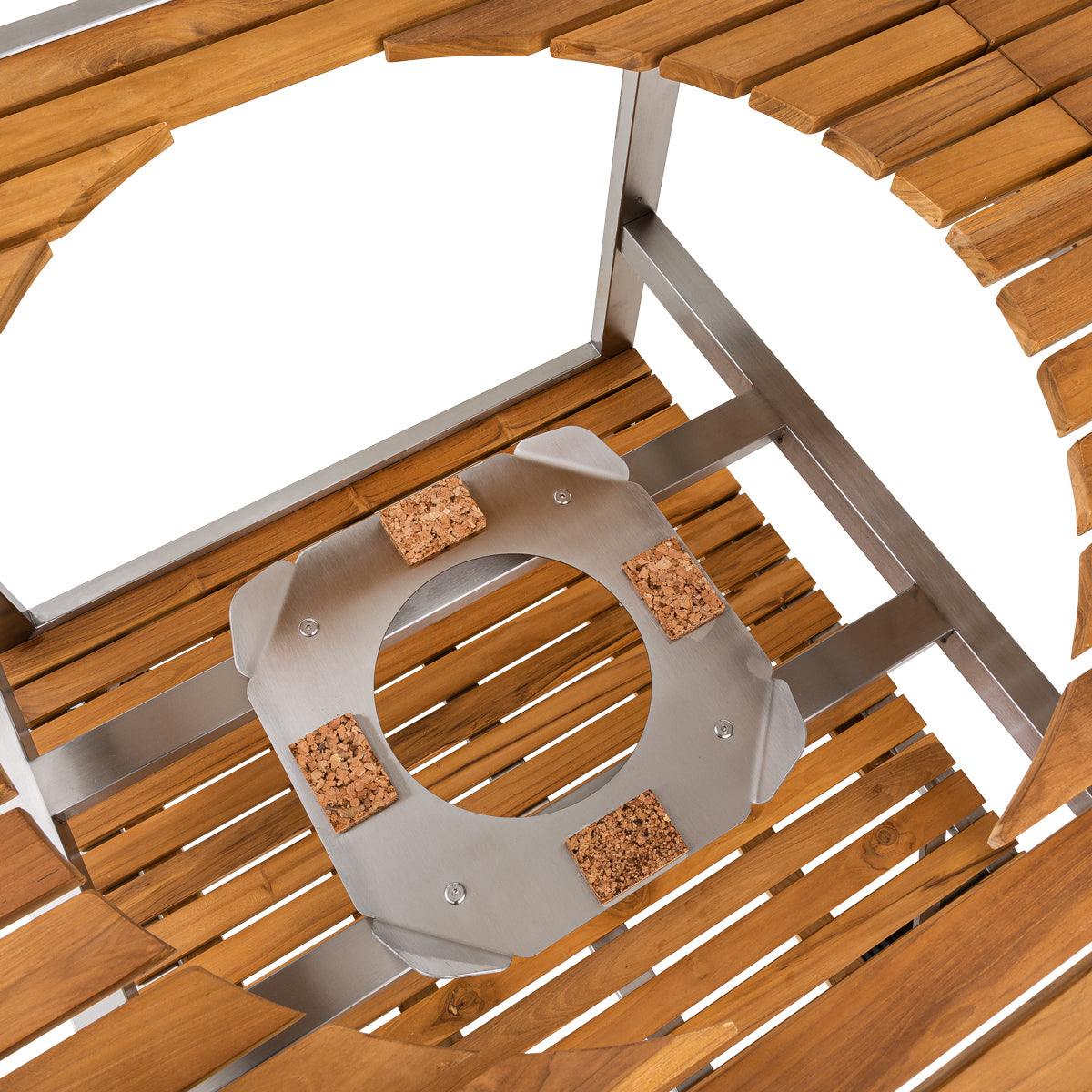 Monolith Buggy aus Edelstahl & Teak, LeChef, Grillzubehör, Detailansicht 2