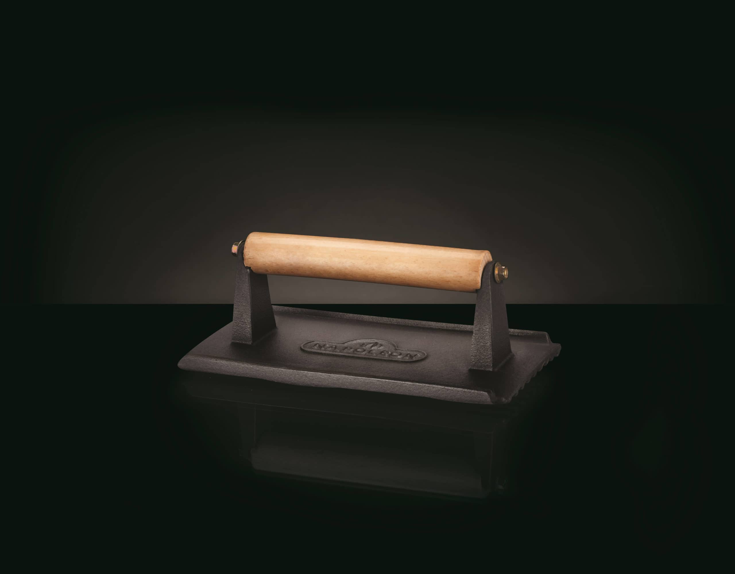 Napoleon Fleischbeschwerer & Burgerpresse, 21x11cm Gusseisen, Detailansicht 1