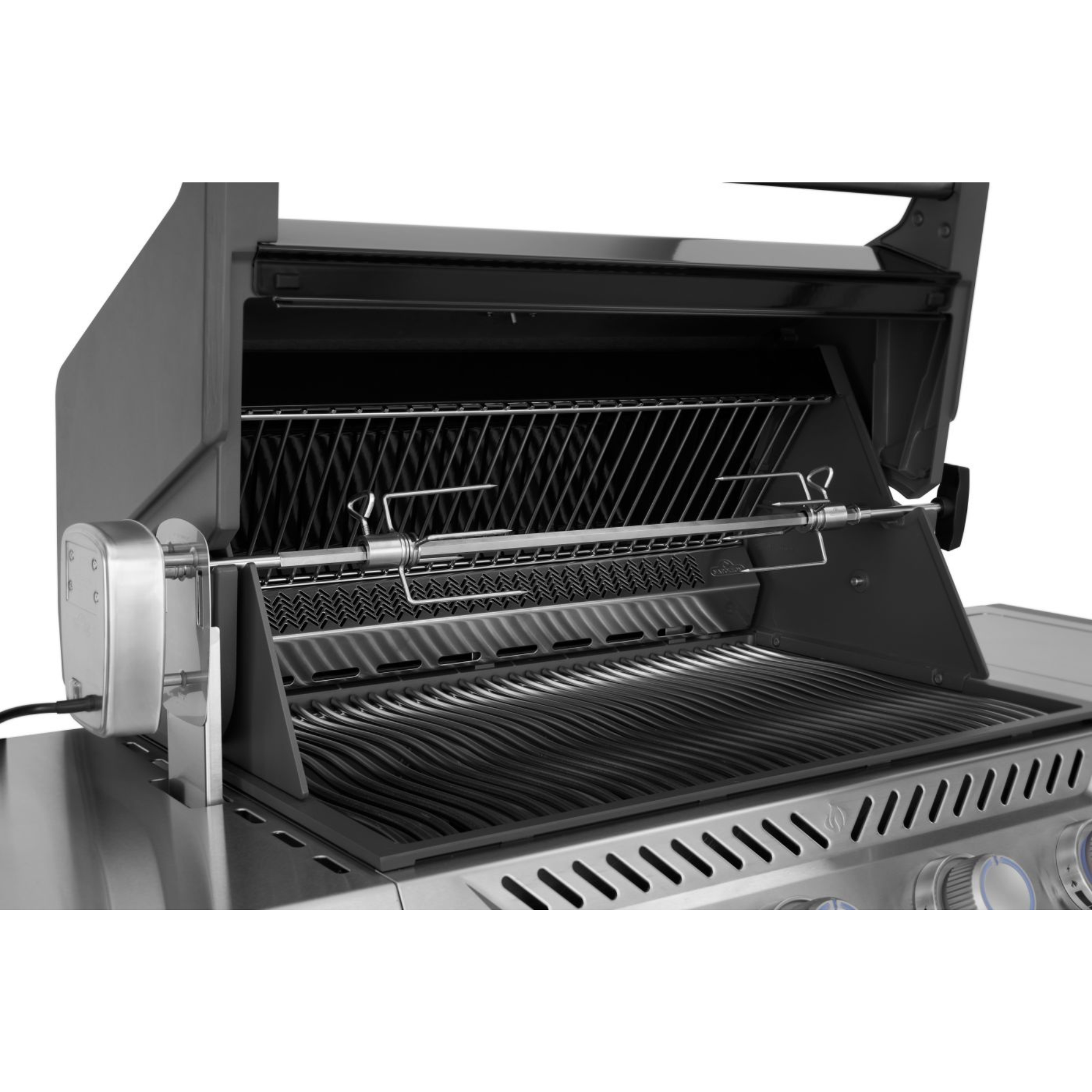 Napoleon Prestige PRO™ 500, Connected, Schwarz, inkl. Drehspieß, Grillrost aus Edelstahl, für 1 - 12, Detailansicht 4