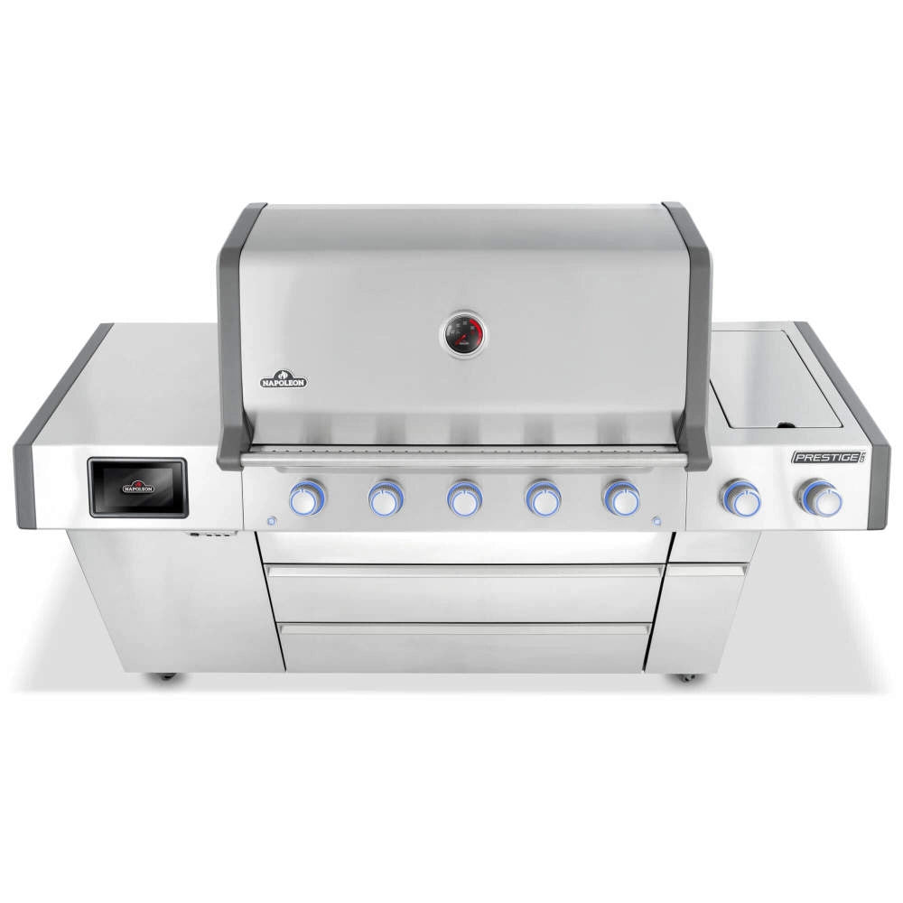 Napoleon Prestige PRO 665 Connected Gasgrill inkl. Drehspieß & elektrischer Räucherbox, Grillrost aus, Detailansicht 7